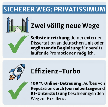 Sicherer Weg: das Privatissimum